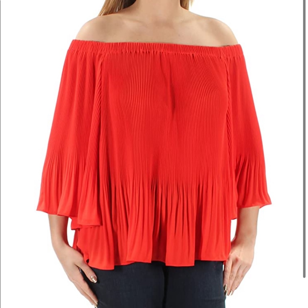 Accordion Off The Shoulder Blouse